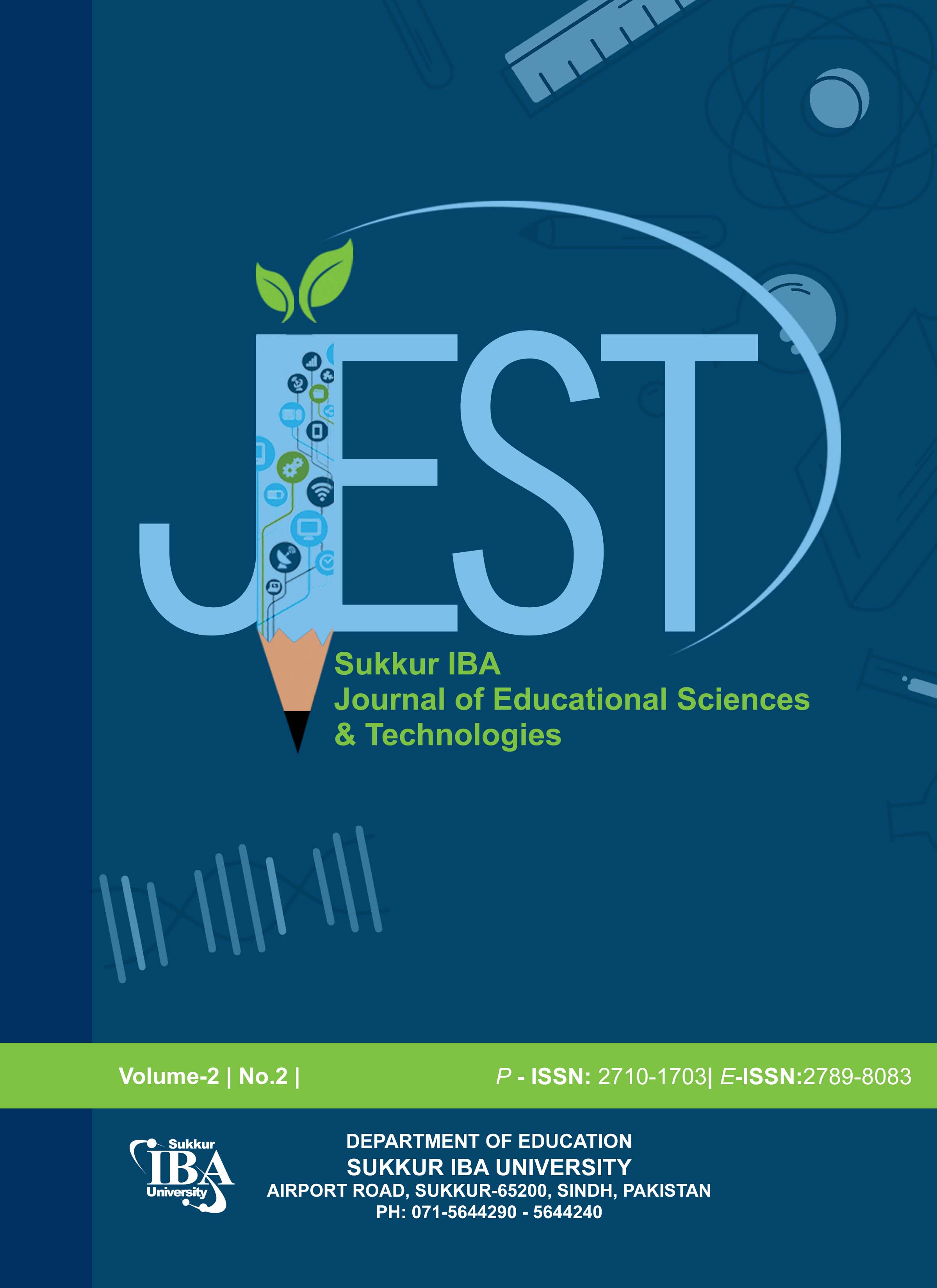 					View Vol. 2 No. 2 (2022):  July– December Sukkur IBA Journal of Educational Sciences & Technologies - SJEST
				